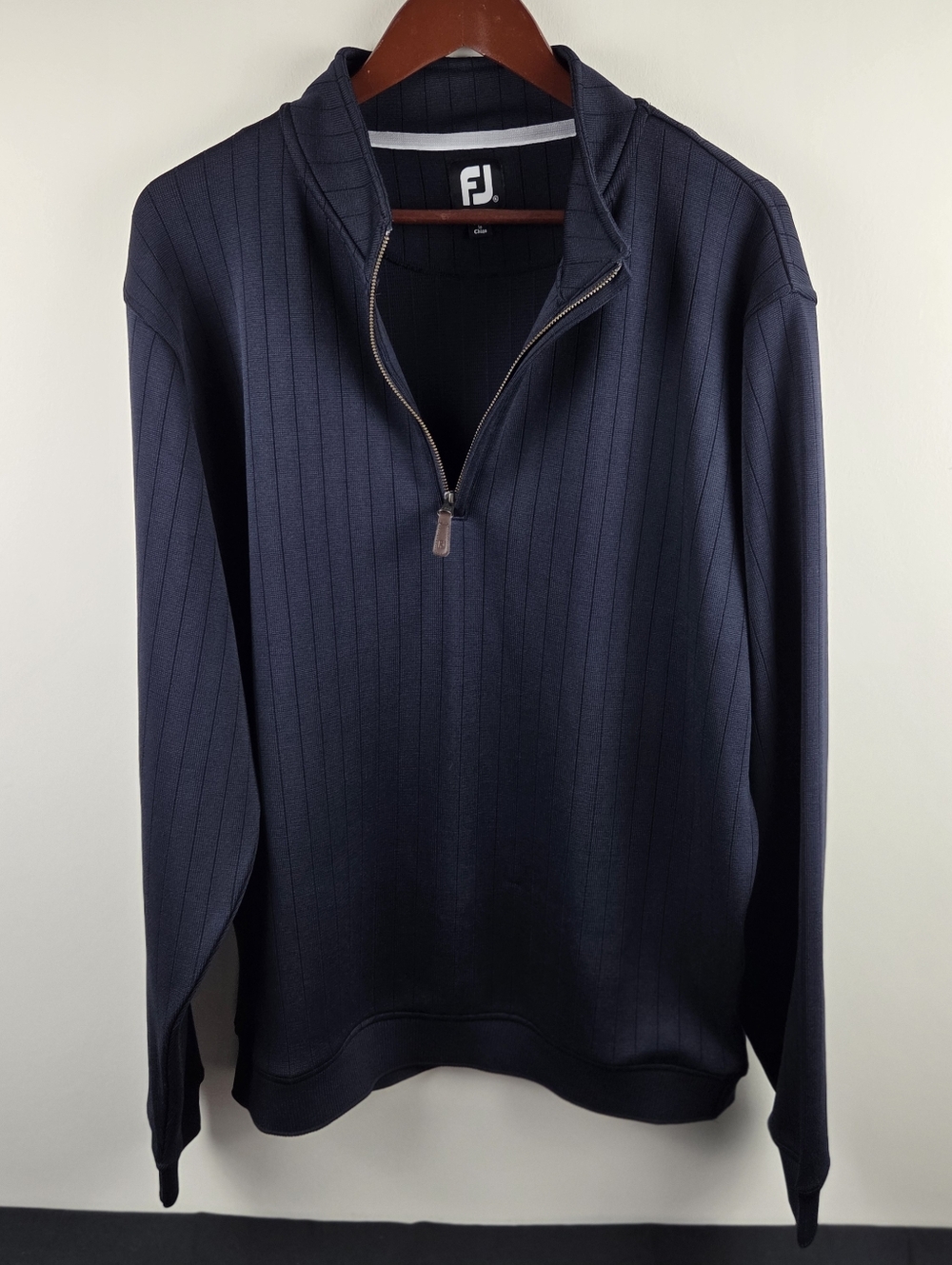 Footjoy Drop Needle 1/2 Zip Sweater Mens XL Blue Pullover Solid